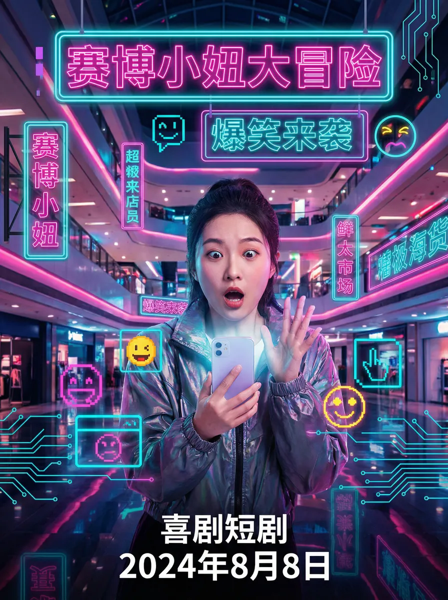 小东西几天没做怎么欠c了 搞笑喜剧短剧 - 赛博小妞大冒险海报